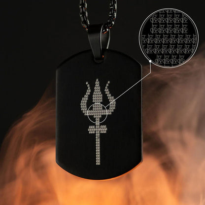 "Mahadev Trishul Pendant with Chain for Men"