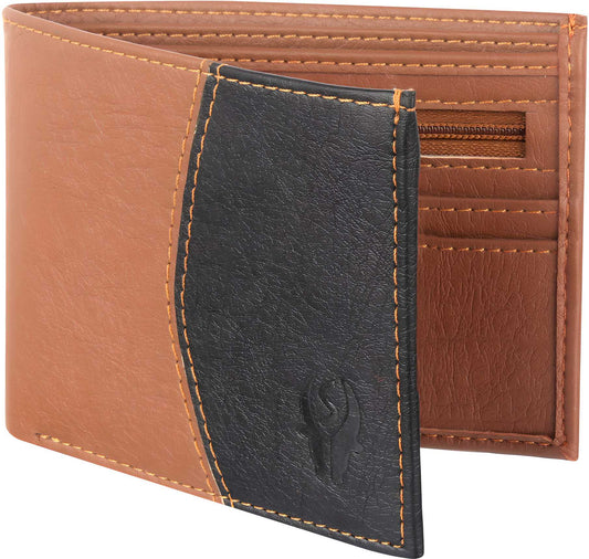 SAMTROH Men's Brown Casual Wallet – Stylish & Spacious with 10 Card Slots